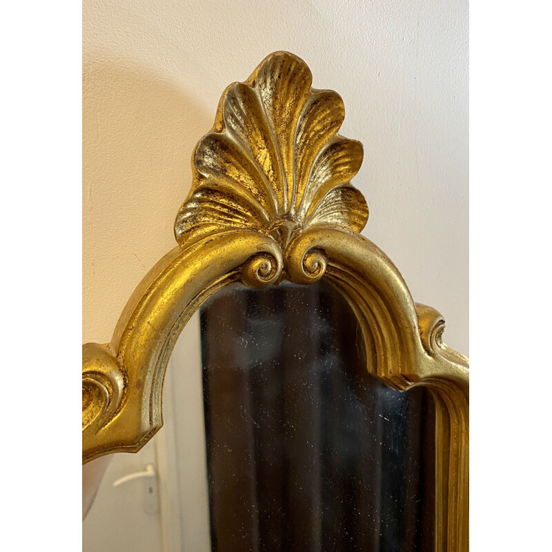 Miroir vintage en bois doré