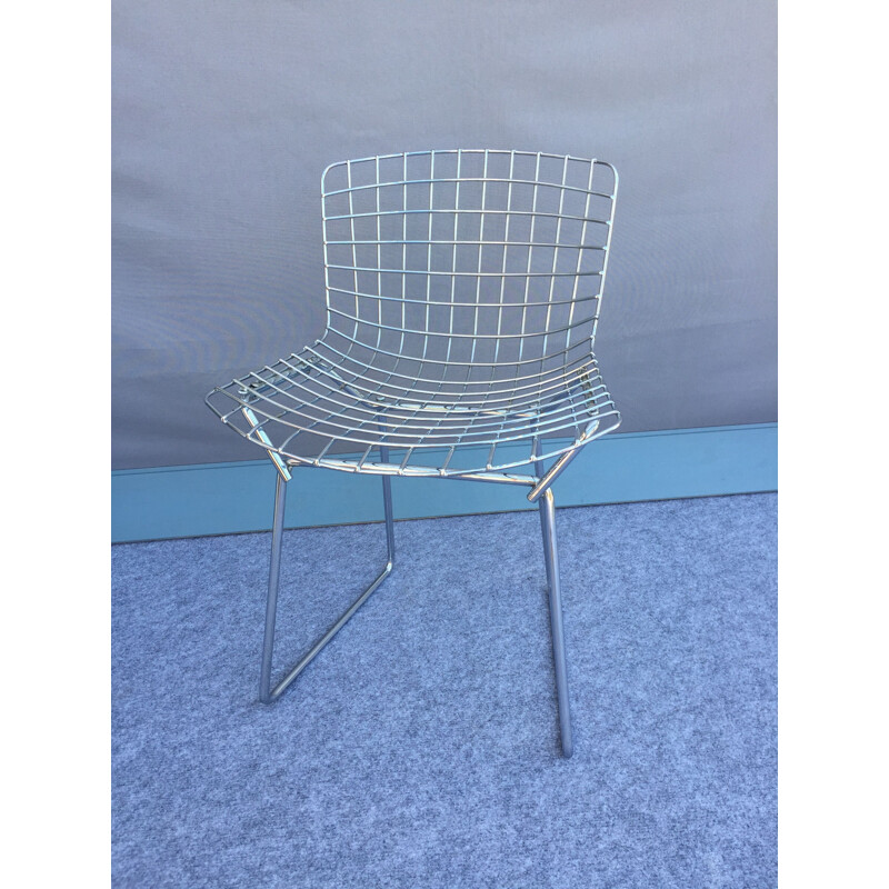 Paire de chaise pour enfant vintage en version chrome "wire" par Knoll