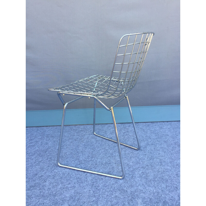 Pair of vintage children's chairs in chrome "wire" version by Knoll