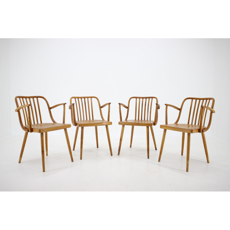 Set of 4 vintage dining chairs by Antonin Suman, Czechoslovakia, 1960s