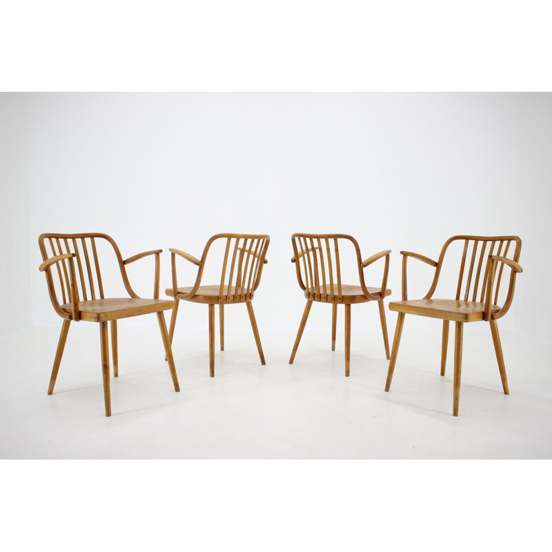 Set of 4 vintage dining chairs by Antonin Suman, Czechoslovakia, 1960s