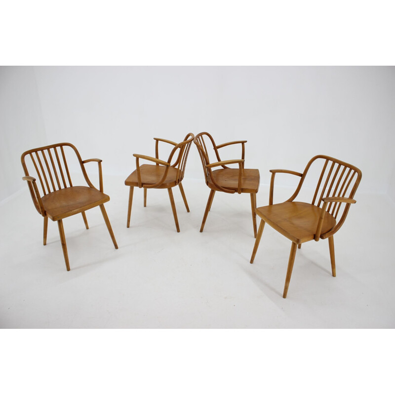 Set of 4 vintage dining chairs by Antonin Suman, Czechoslovakia, 1960s