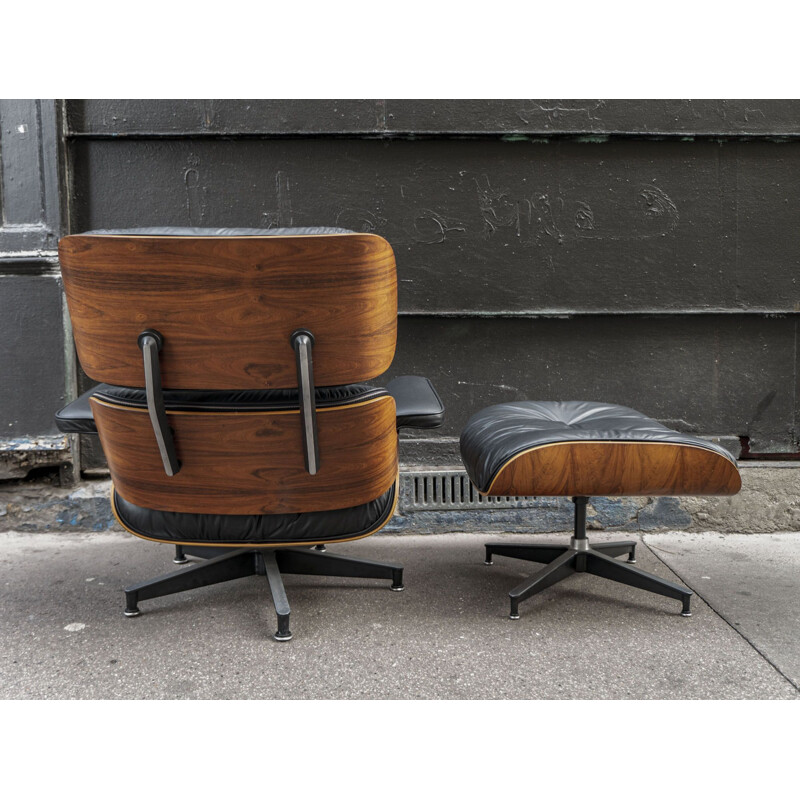 Vintage armchair and ottoman by Eames, Herman Miller publisher, 1990s