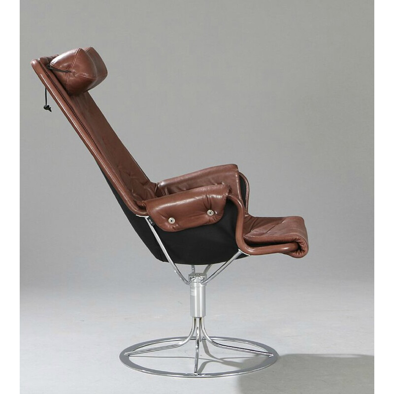 Dux "Jetson" Scandinavian armchair in leather, Bruno MATHSSON - 1980s