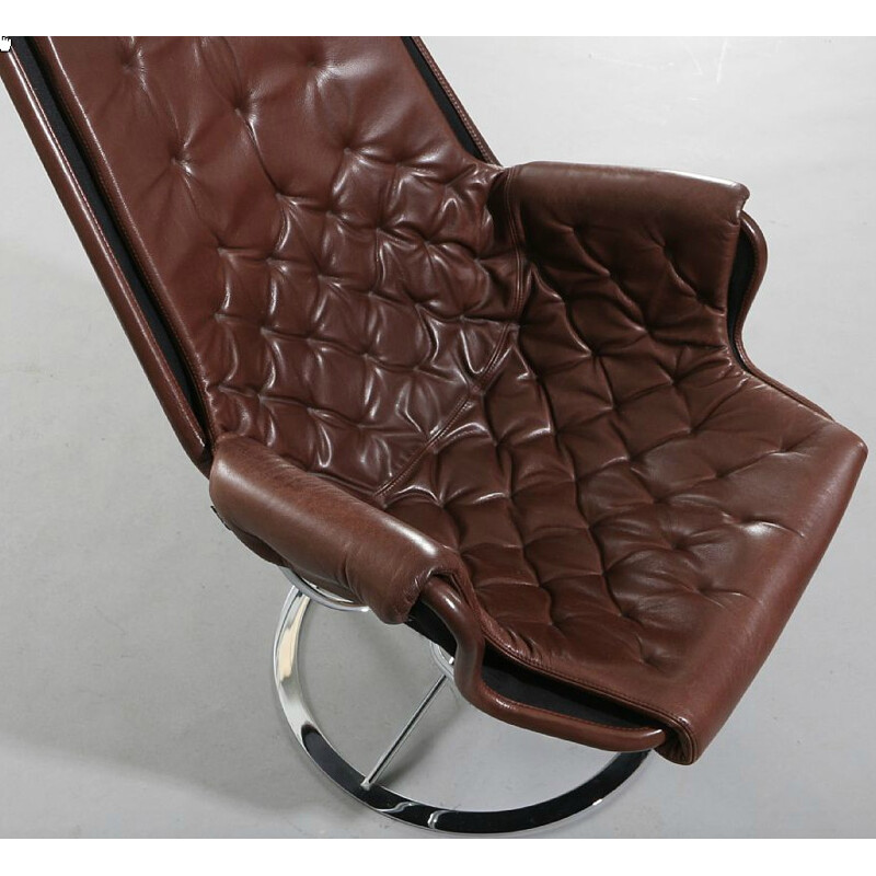 Dux "Jetson" Scandinavian armchair in leather, Bruno MATHSSON - 1980s