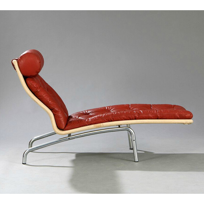 Erik Jørgensen Scandinavian lounge chair in leather, Arne VODDER - 1970s