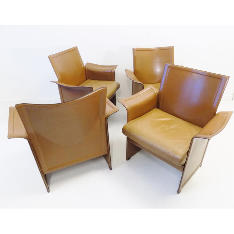 Matteo Grassi Korium set of 4 dining chairs by Tito Agnoli