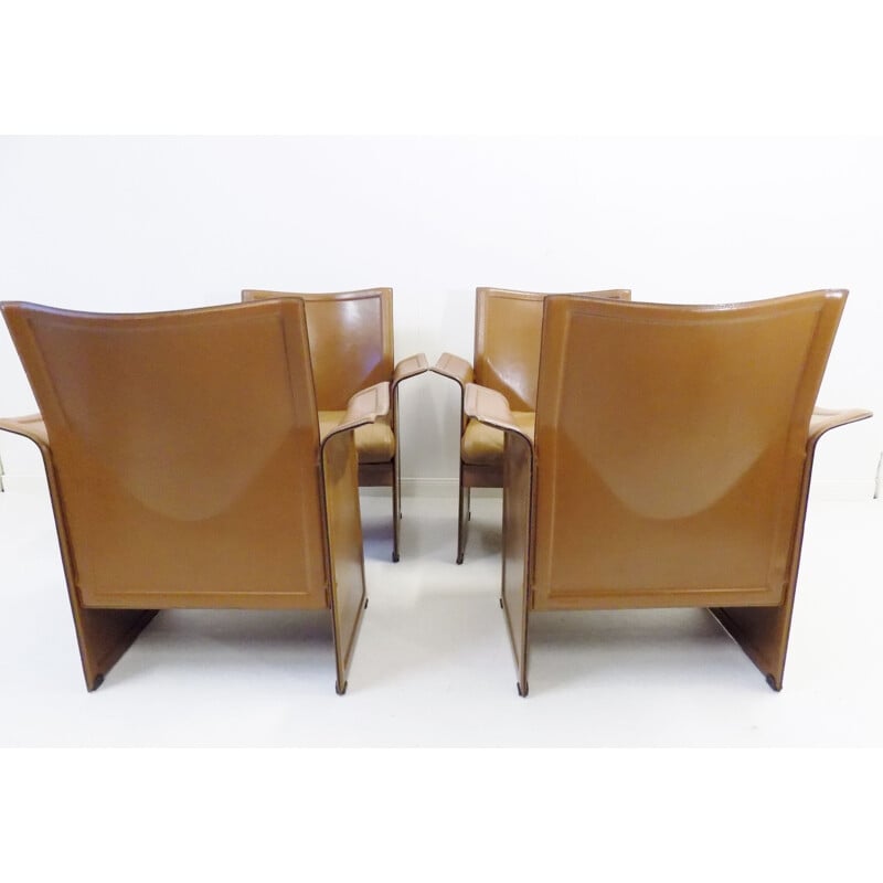 Matteo Grassi Korium set of 4 dining chairs by Tito Agnoli