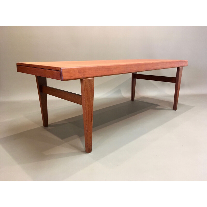 Vintage scandinavian teak coffee table by Johannes Andersen, 1950 