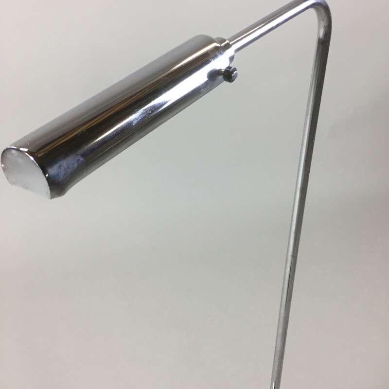 Vintage Chrome Metal Reading Lamp by Christian Liaigre 1970  