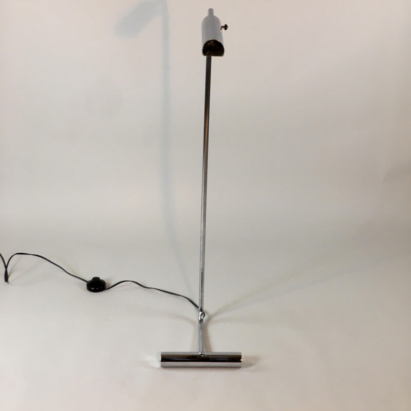 Vintage Chrome Metal Reading Lamp by Christian Liaigre 1970  