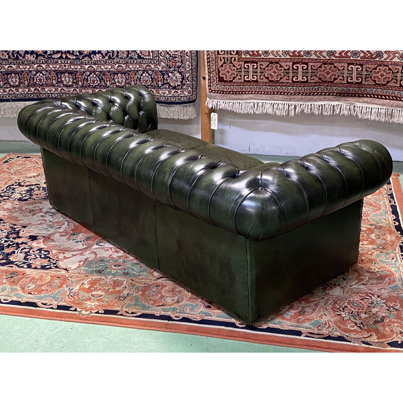 Sofa 3 seater Chesterfield vintage leather sofa 1970