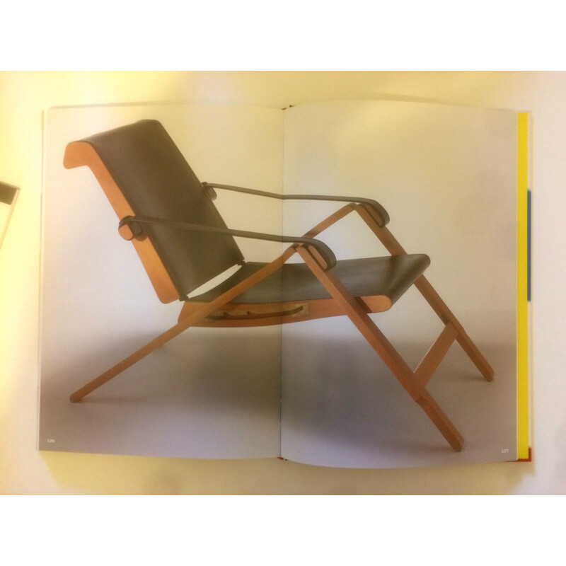 Armchair "Week End" in beech, leather and brass, Marco ZANUSO - 1994