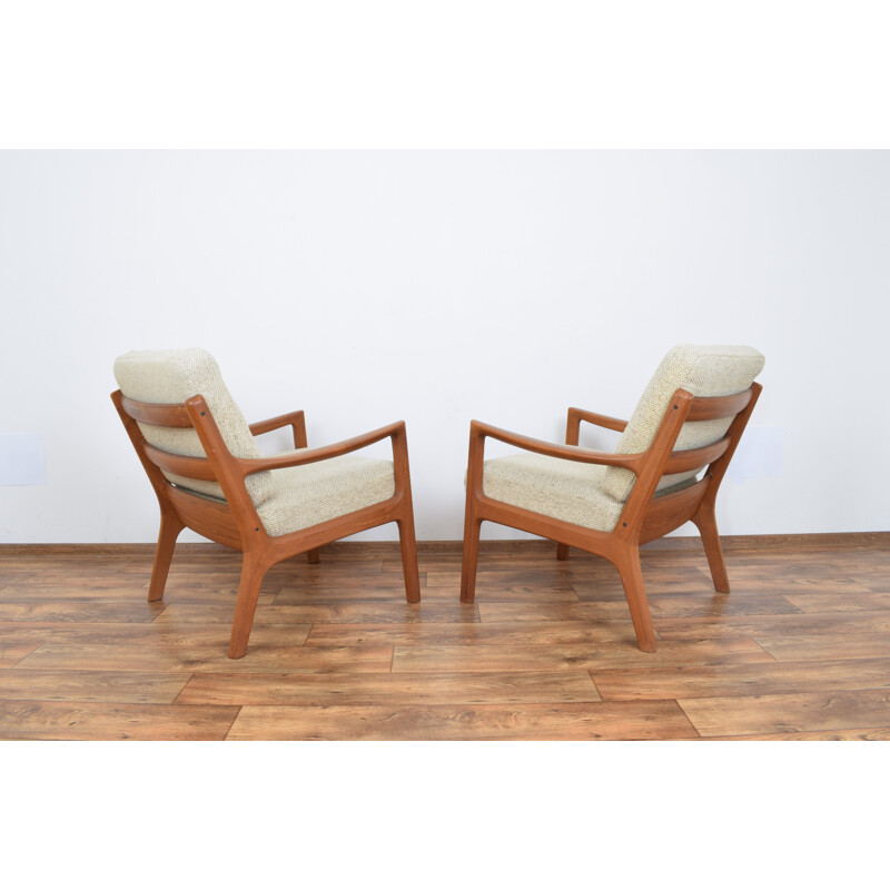 Set of 2 danish teak vintage armchairs by Ole Wanscher for Cado, 1960s