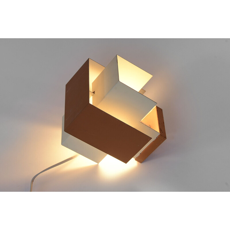 Metal vintage wall lamp by Louis Kalff for Philips, Netherlands, 1960s