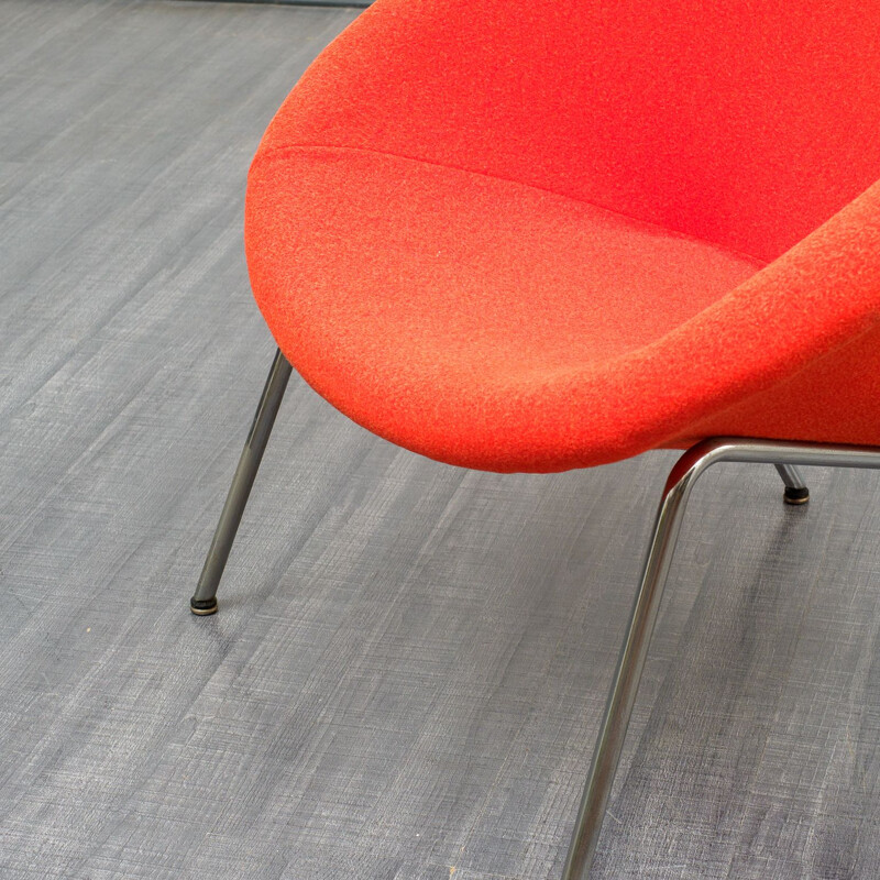 Vintage orange easy chair by Walter Knoll, model 369, 1950