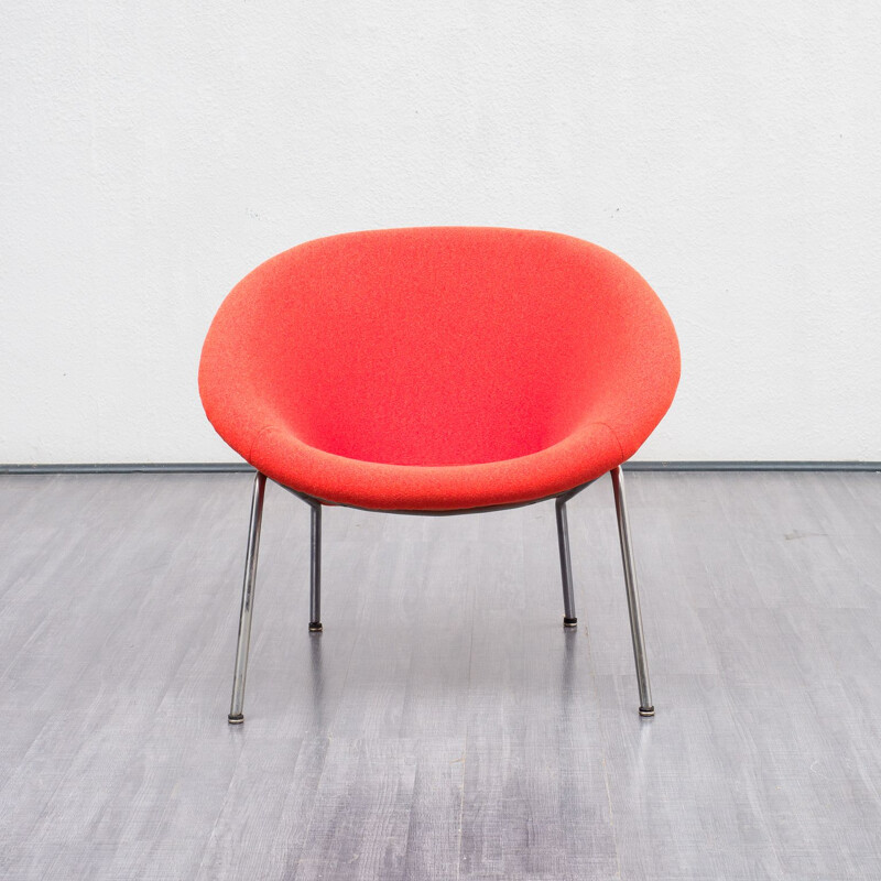 Vintage orange easy chair by Walter Knoll, model 369, 1950