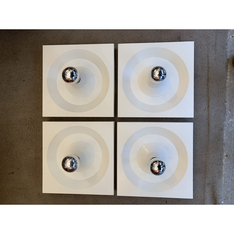 Set of 4 vintage sconces by Klaus Hempel, 1970