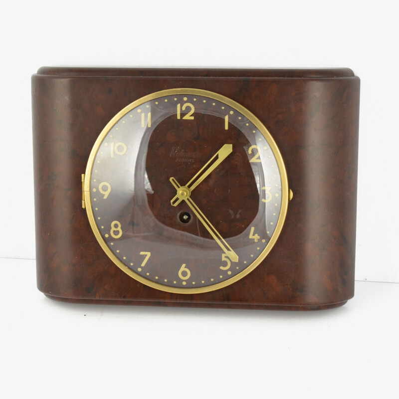 Vintage Bakelite Art Deco Rubinette wall clock, France, 1930s