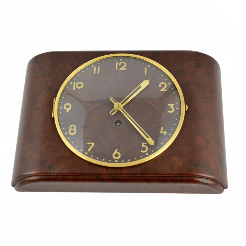 Vintage Bakelite Art Deco Rubinette wall clock, France, 1930s