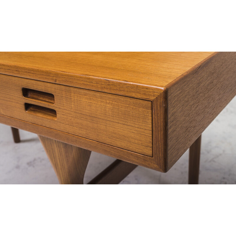 Vintage teak desk by Nanna Ditzel for Søren Willadsen Møbelfabrik, 1950