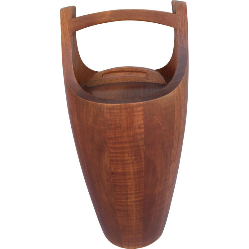 Congo vintage ice bucket in teak by Jens Quistgaard for Dansk