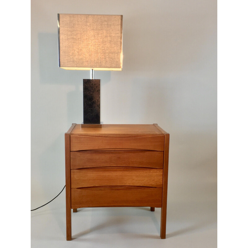 Vintage 4-drawer teak chest of drawers 