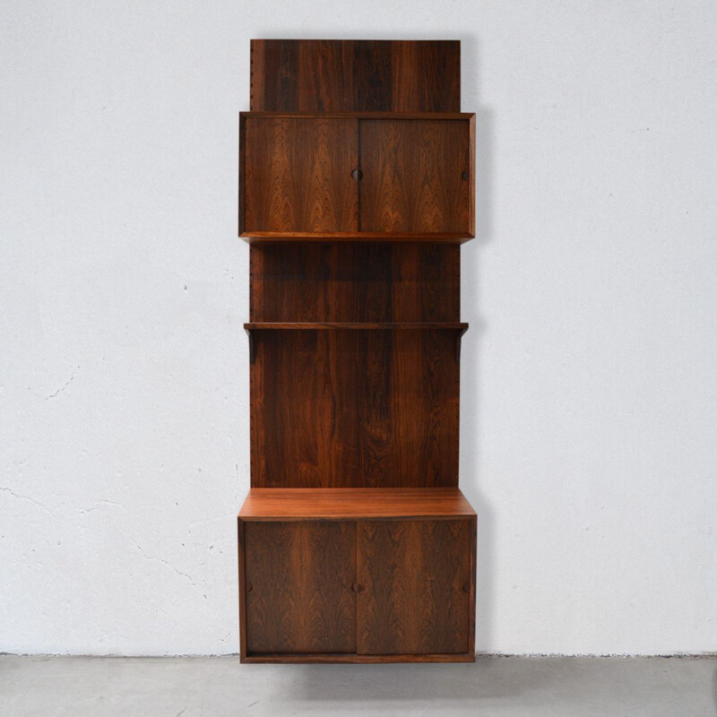 Vintage Royal System rosewood wall unit by Poul Cadovius, 1968