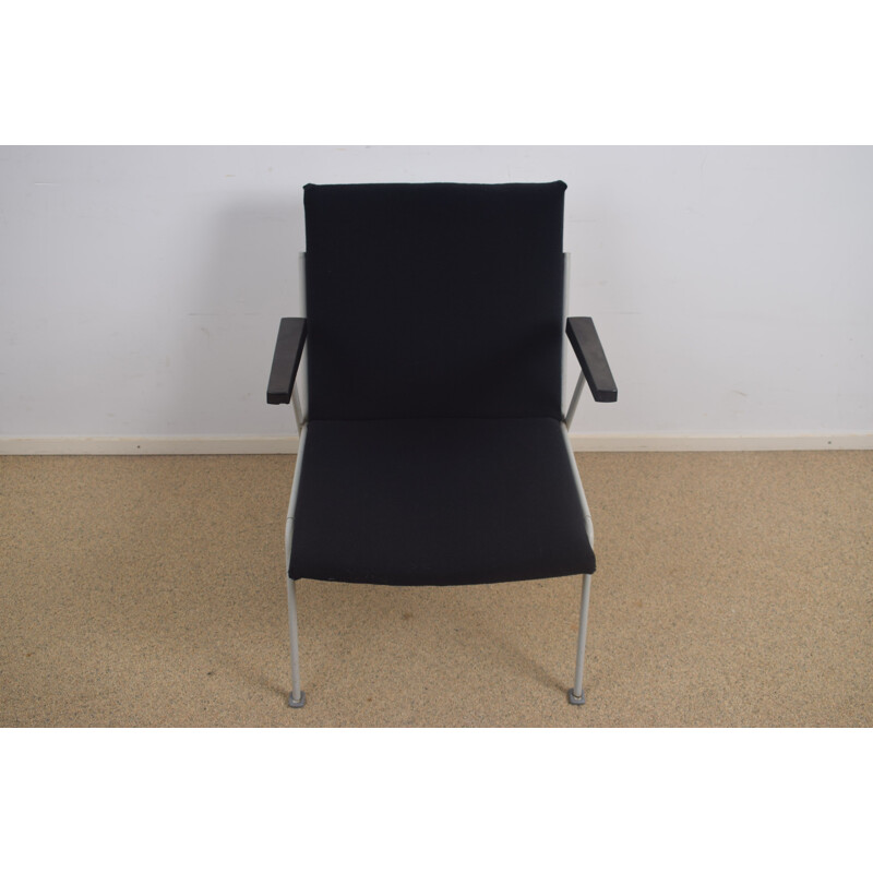 Paire de chaises lounges vintage Oase noires de Wim Rietveld