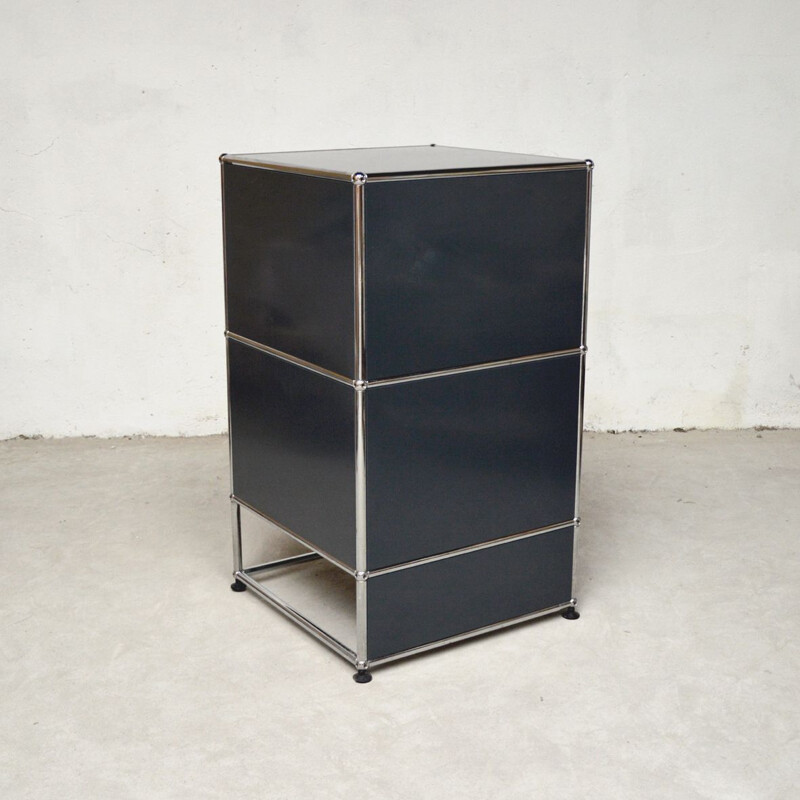 Vintage USM Haller storage cabinet with 2 lockers, 1980