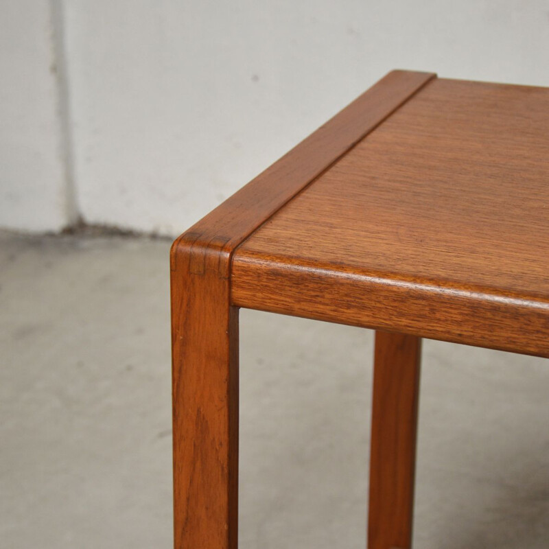 Vintage teak multimedia cabinet with wheels, 1960