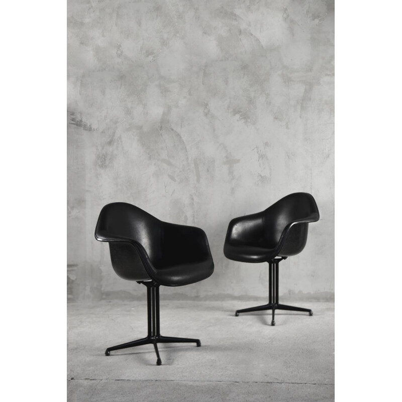 Paire de chaises noires vintage 1730  "La Fonda" de Charles & Ray Eames pour Herman Miller, 1960