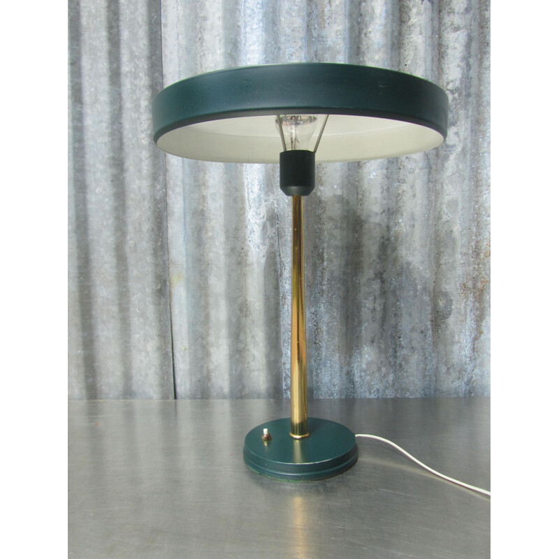 Philips Lighting steel and brass lamp, Louis KALFF - 1950s