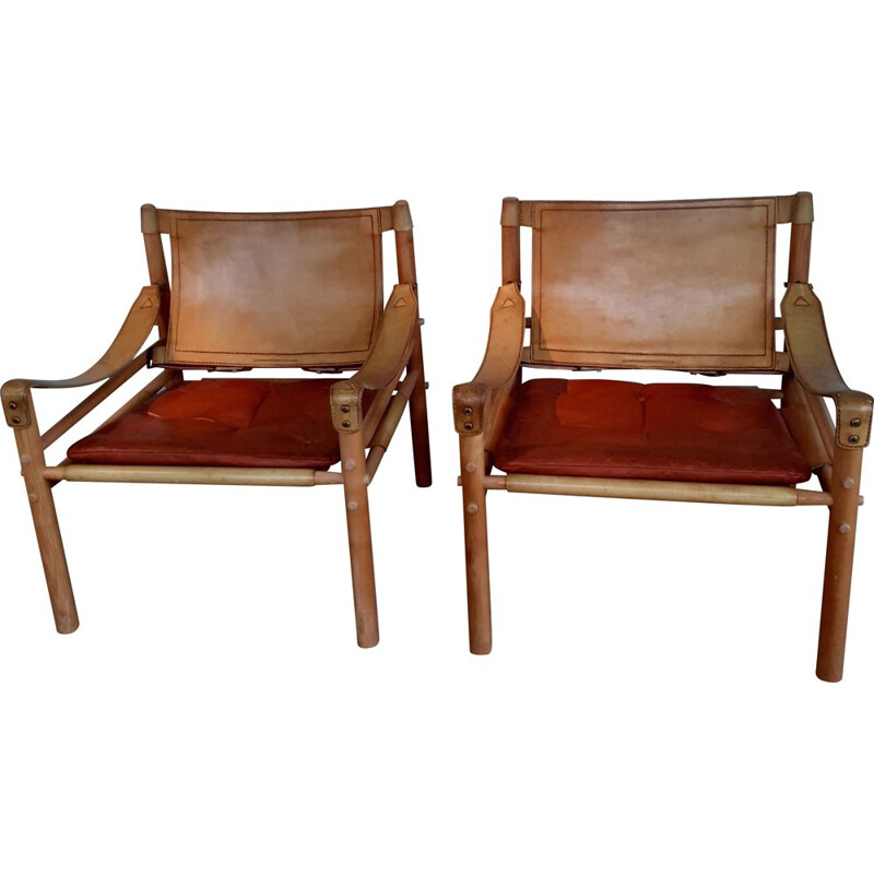 Pair of vintage armchairs model Sirrocco by Arne Norell, 1960