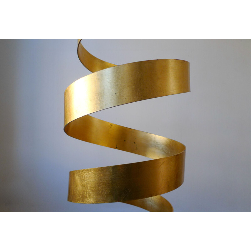 Vintage Gold Spiral Floor Lamp by Tom Dixon, 1989