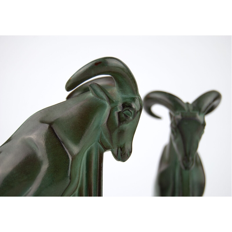 Vintage Art Deco Book Ends by Max Le Verrier, 1930s