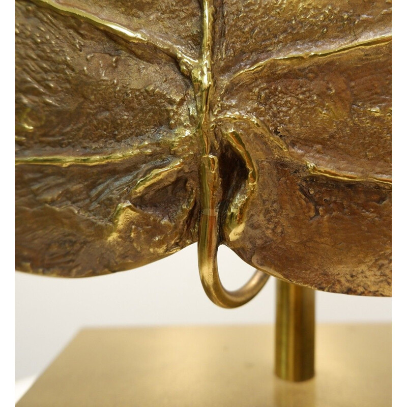 Vintage lamp "Guadeloupe" In Gilded Bronze by Maison Charles, France, 1970s
