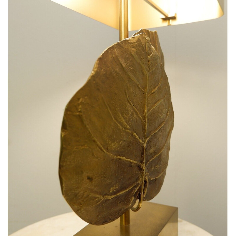 Vintage lamp "Guadeloupe" In Gilded Bronze by Maison Charles, France, 1970s
