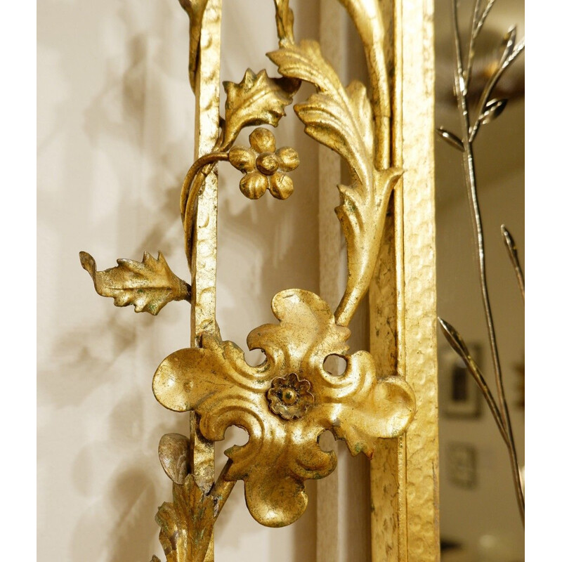 Vintage Golden Mirror by Luigi Colli