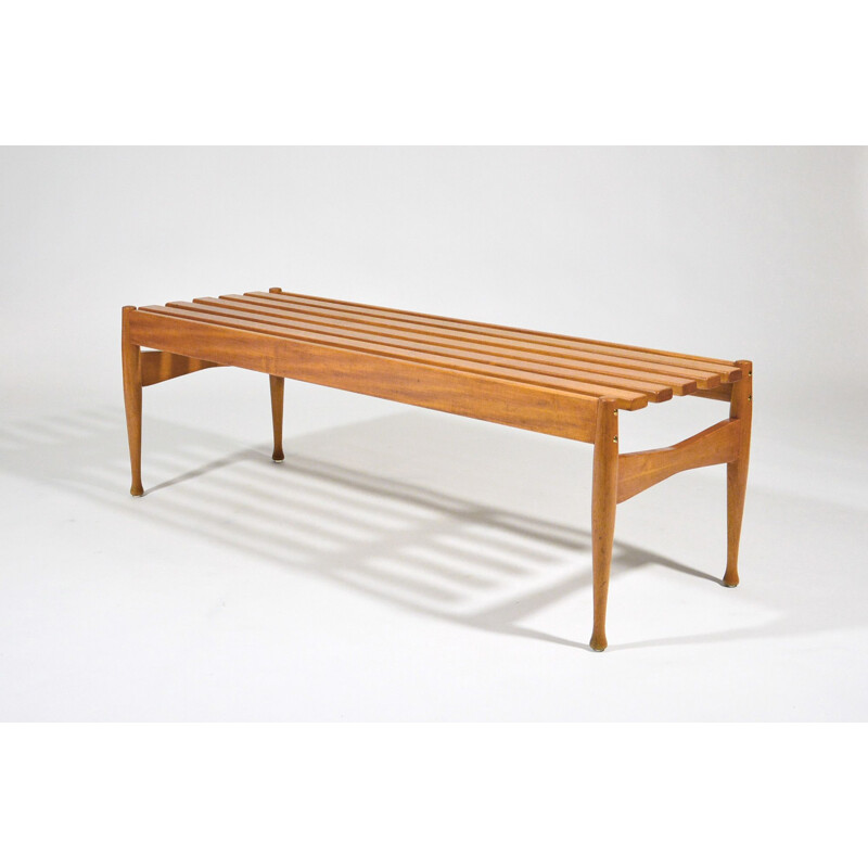 Vintage Beech Bench by Fratelli Reguitti, 1950s