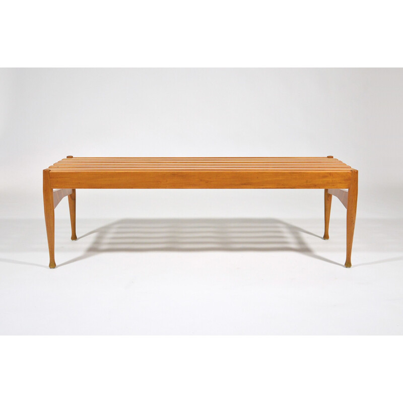 Vintage Beech Bench by Fratelli Reguitti, 1950s