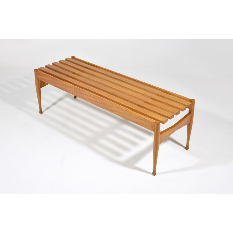 Vintage Beech Bench by Fratelli Reguitti, 1950s