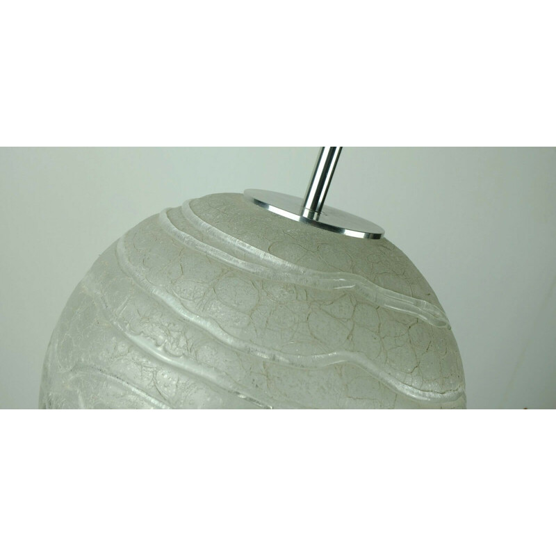 Vintage pendant lamp in frosted glass by Doria-Leuchten, 1960s