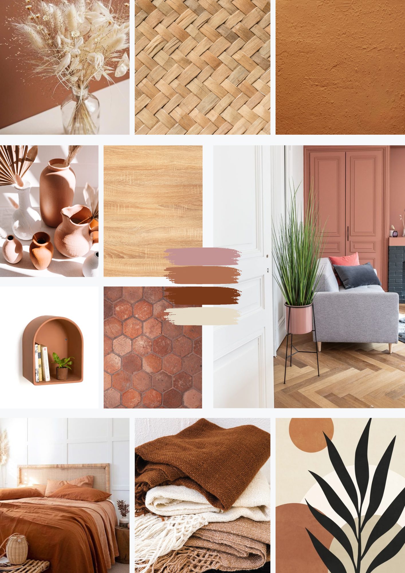 Terracotta-Farbe, der Herbsttrend 2022